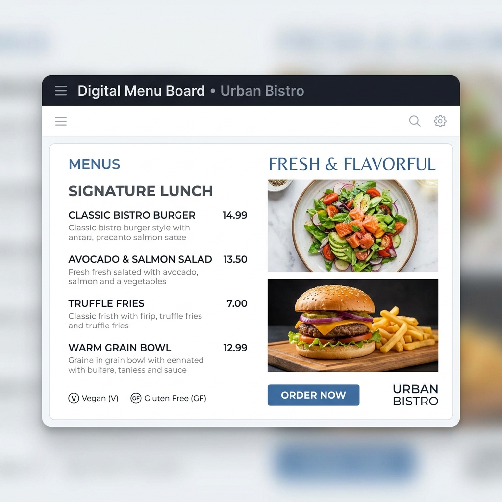 Digital Menu Template